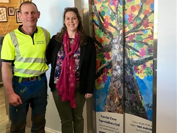 Lift doors given a bright new look as tree surgery company branches out by extending...